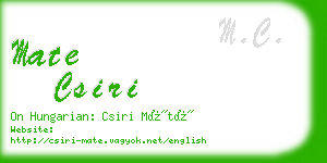 mate csiri business card